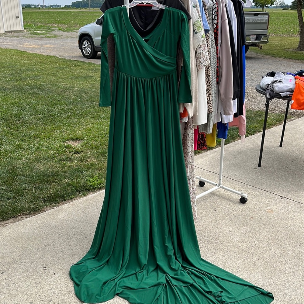 Green beautiful dress